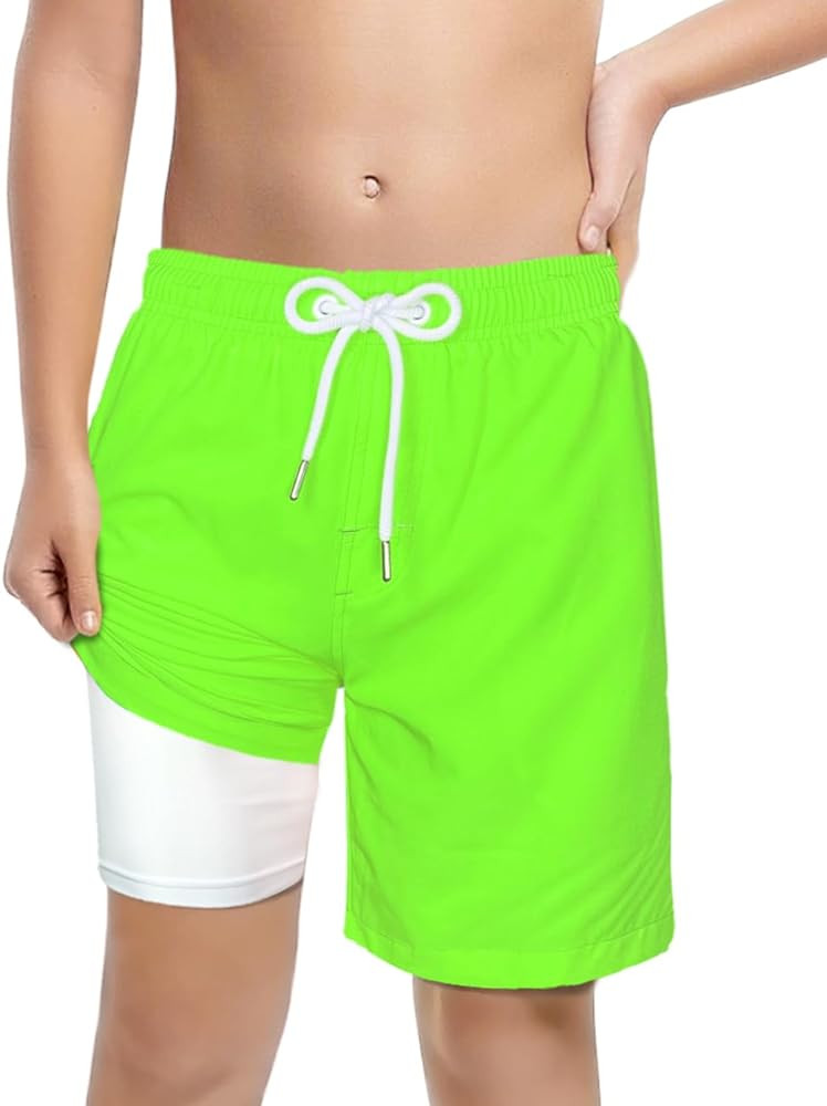 LUCOWEE Boys Swim Trunks Soft Boxers Lined no Chafe Swimsuit Bathing Shorts Sandless Quick Dry UP... | Amazon (US)