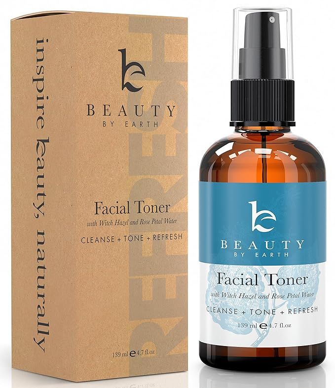 Face Toner Rose Water Spray - Organic Witch Hazel & Rosewater Spray Facial Toner for Women, Skin ... | Amazon (US)