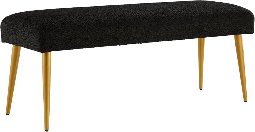 Ball & Cast Upholstered Bench, 44"W, Black | Amazon (US)