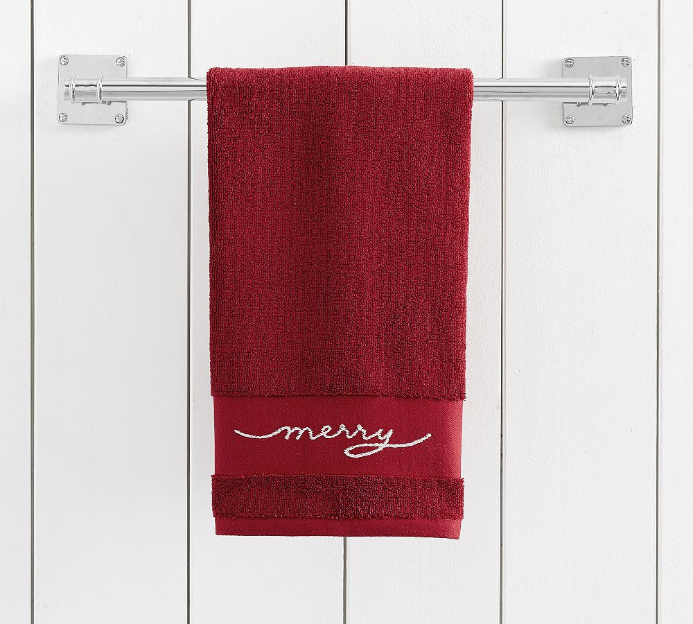 Merry Hand Towel | Pottery Barn (US)