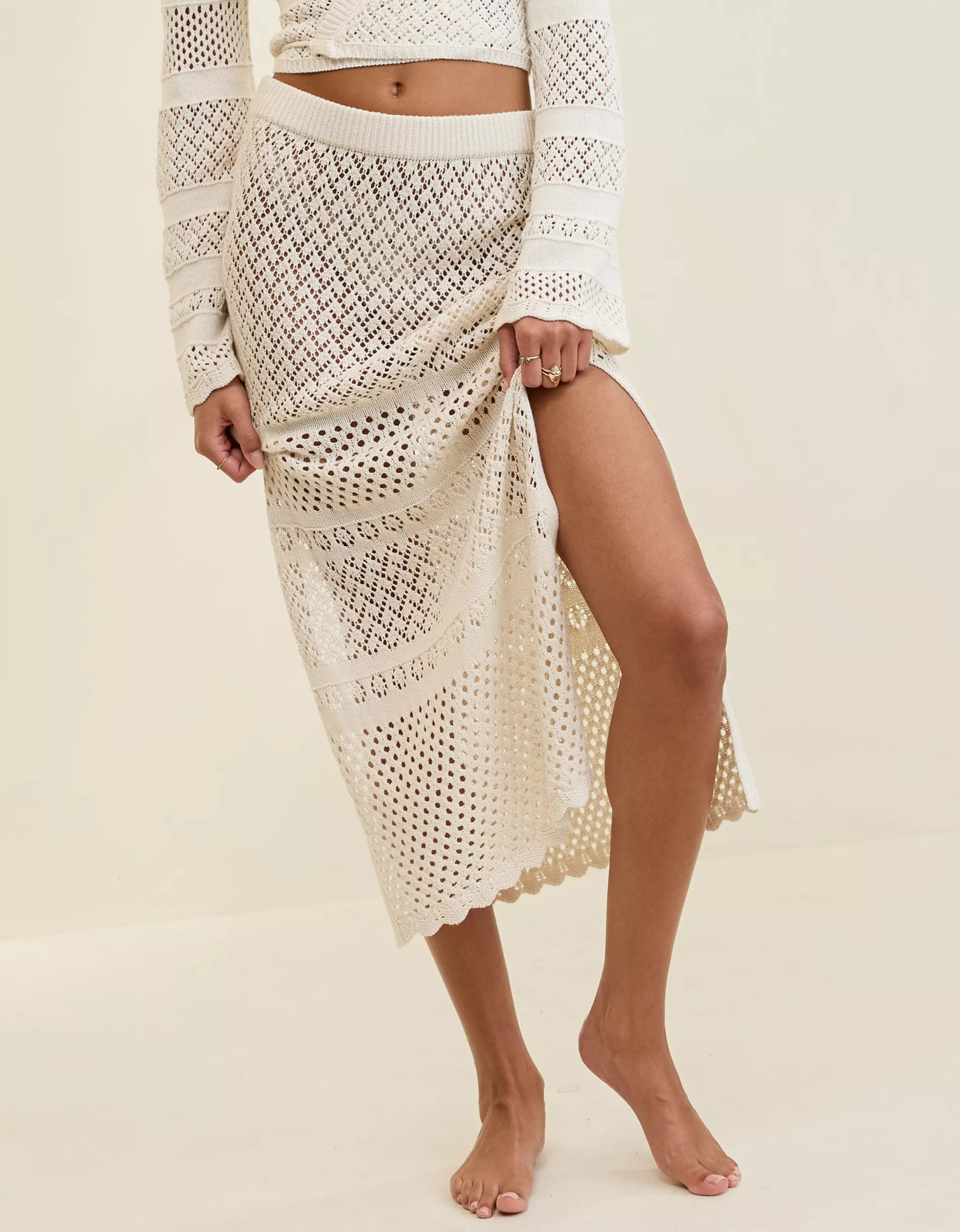 Aerie Crochet Coverup Maxi Skirt | American Eagle Outfitters (US & CA)