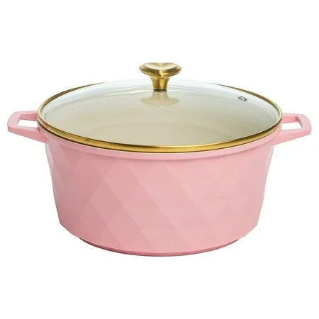 Paris Hilton 4.6qt Nonstick Cast Aluminum Dutch Oven, Pink | Walmart (US)