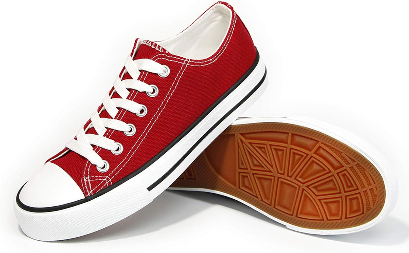 Amazon.com | ANQILA Womens Shoes Low Top Lace Up Canvas Sneakers Non Slip Shoes Casual Fashion Runni | Amazon (US)