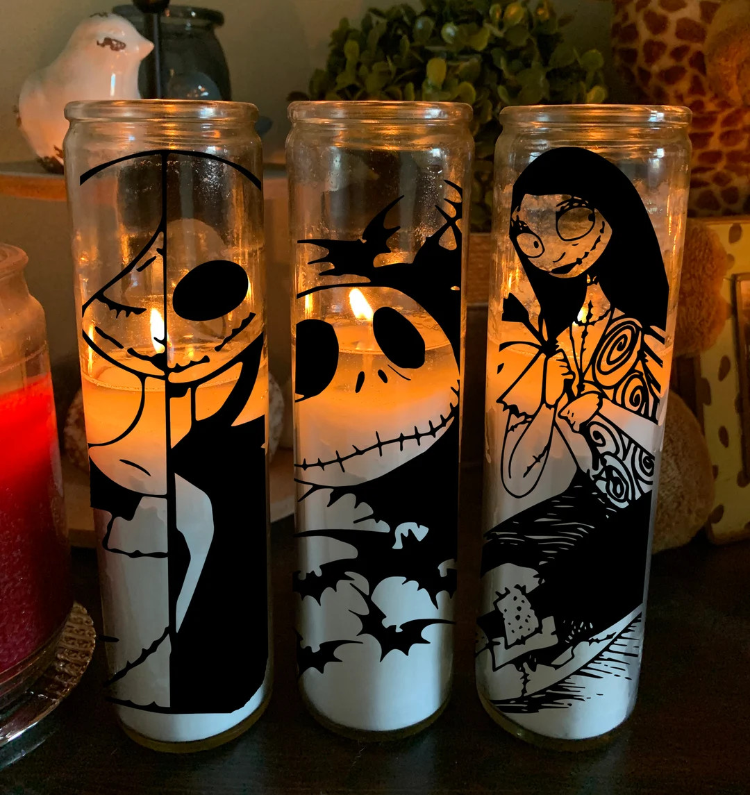 Digital Download SVG File for Tumblers & Tall Candles Nightmare Before Christmas Jack Sally | Etsy (US)