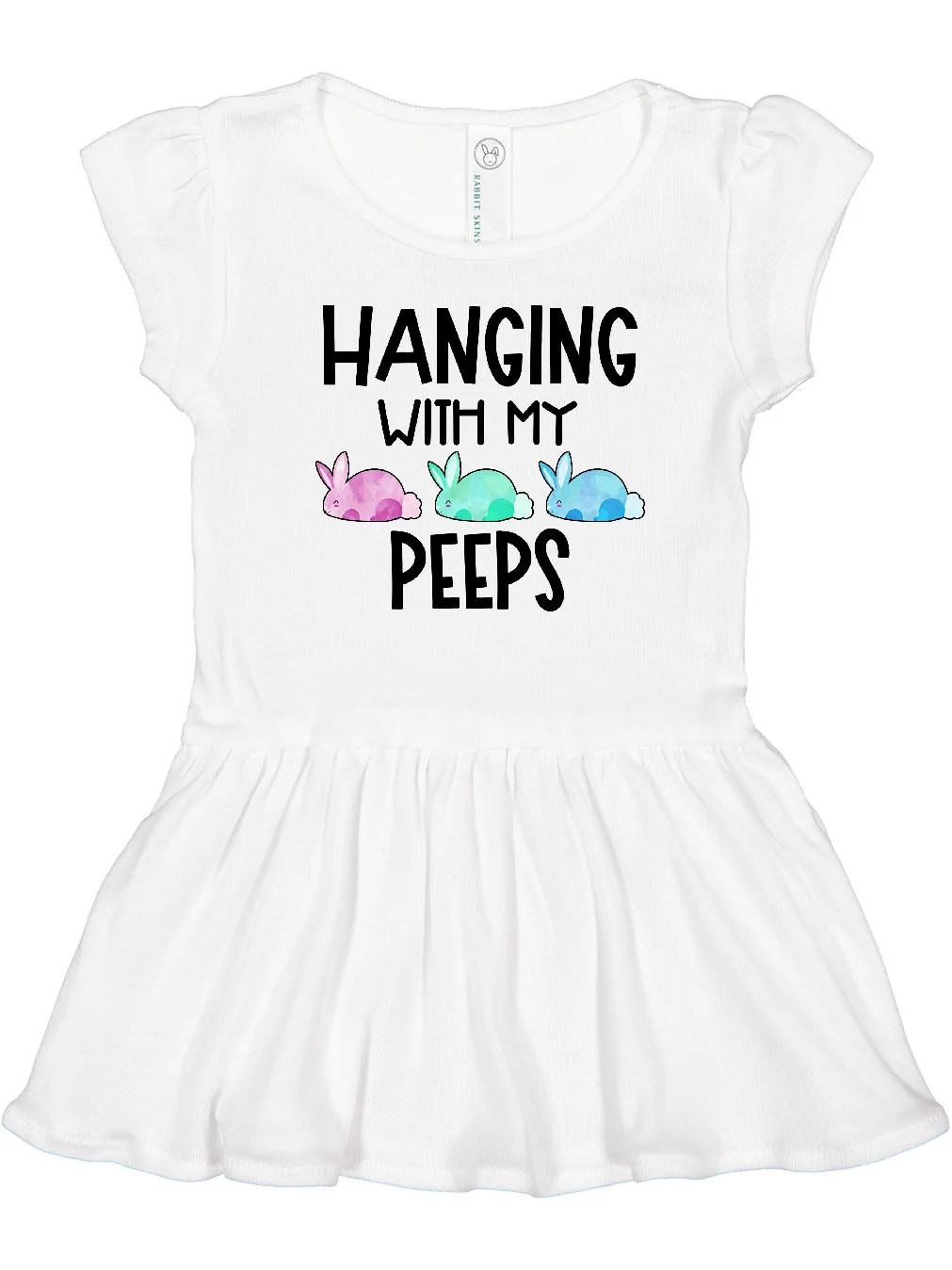 Inktastic Easter Hanging with My Peeps Pastel Bunnies Girls Toddler Dress | Walmart (US)