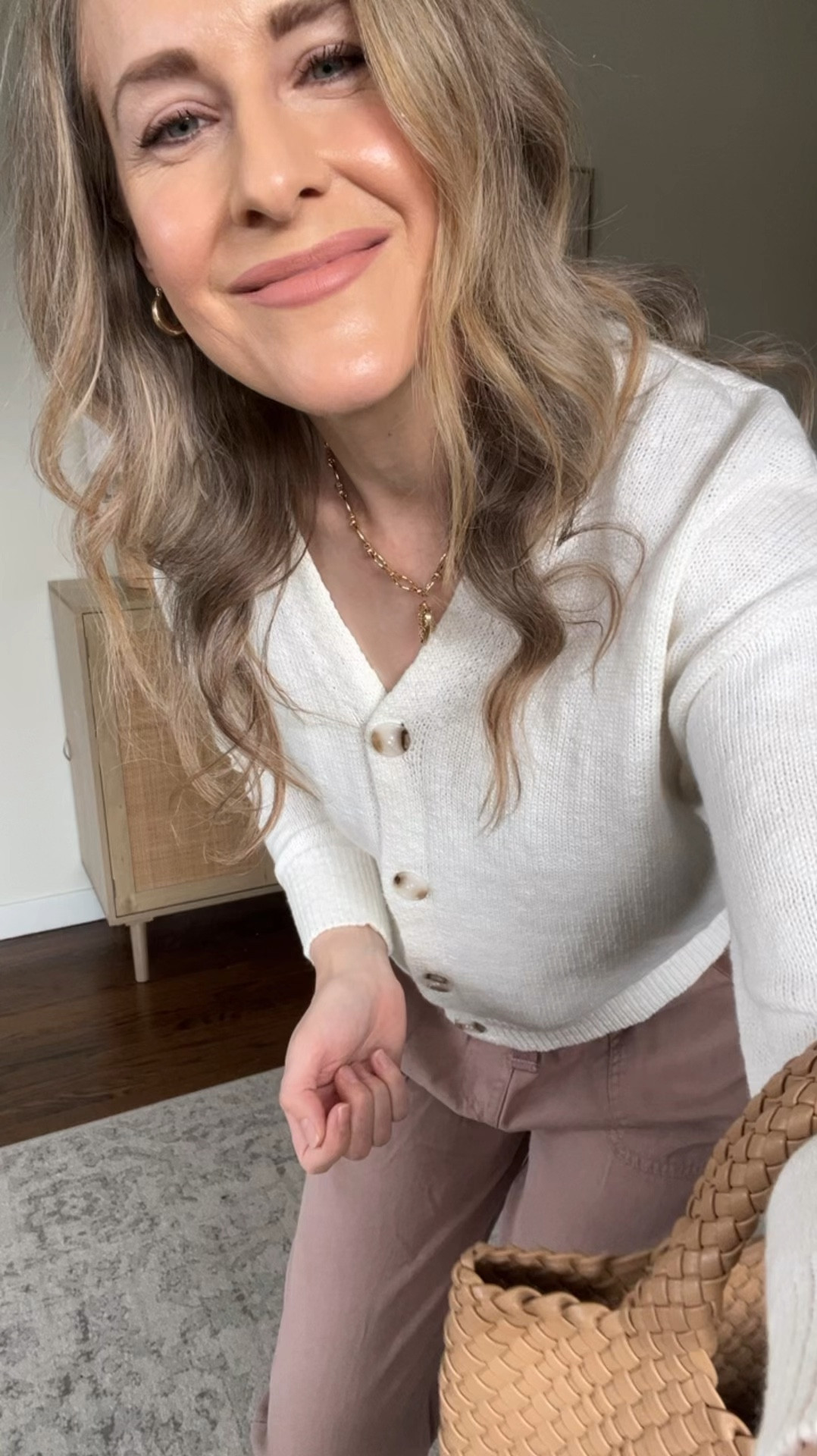 First new outfit of the new year! And I love everything about these new pieces on Walmart. The color of the pants is so so good, it’s a brownish pink. Sweater is cotton. I’m in my usual small in both pieces. Shoes are comfy and Rothy’s lookalikes! 👏💕 #workoutfit momoutfit casual style casualinspo affordable budget 

#LTKWorkwear #LTKFindsUnder50 #LTKFindsUnder100
