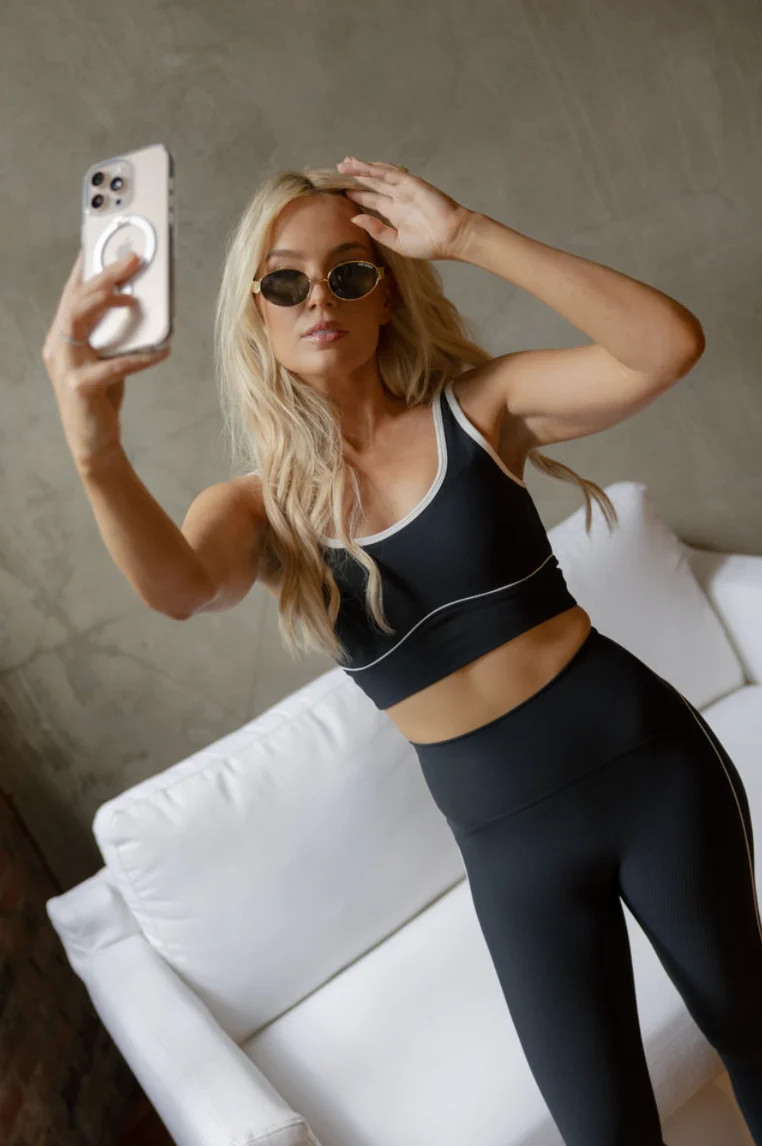 Power Piped Ribbed Bra | Salt Project