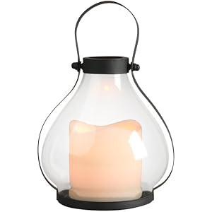 Gerson Everlasting Glow 41559 Battery Operated Metal and Glass School House Lantern with 3 by 3" LED | Amazon (US)