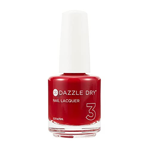 Dazzle Dry Nail Lacquer (Step 3) - Perfectly Plaid - A bright sangria red with cool undertones. Full coverage cream. (0.5 fl oz) | Amazon (US)