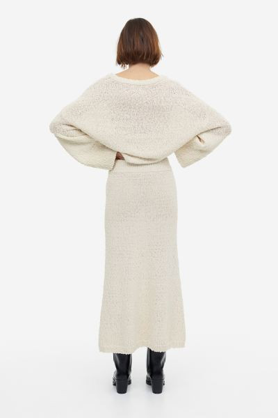 Flared Textured-knit Skirt | H&M (US + CA)