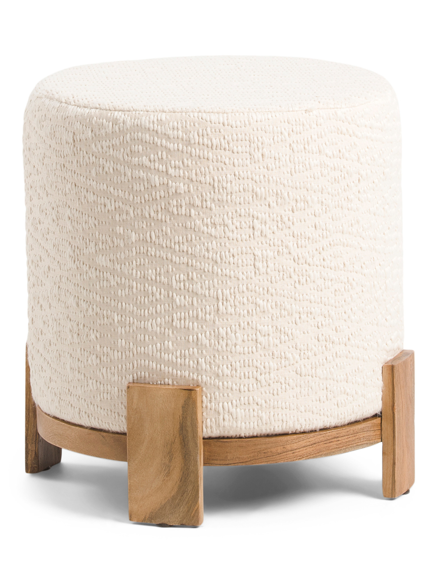 16in Boucle Ball Foot Ottoman | TJ Maxx