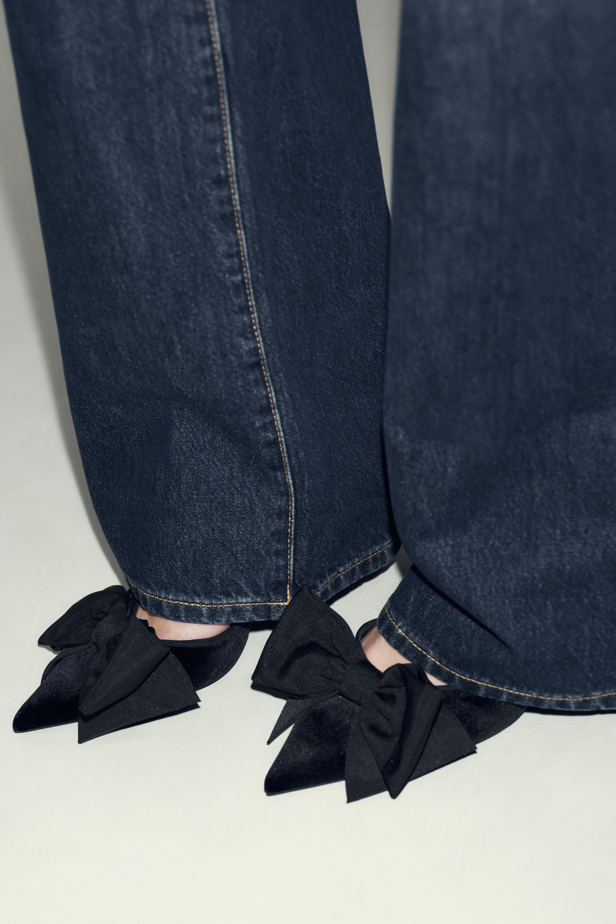 VELVET SLINGBACK SHOES WITH BOW | Zara UK