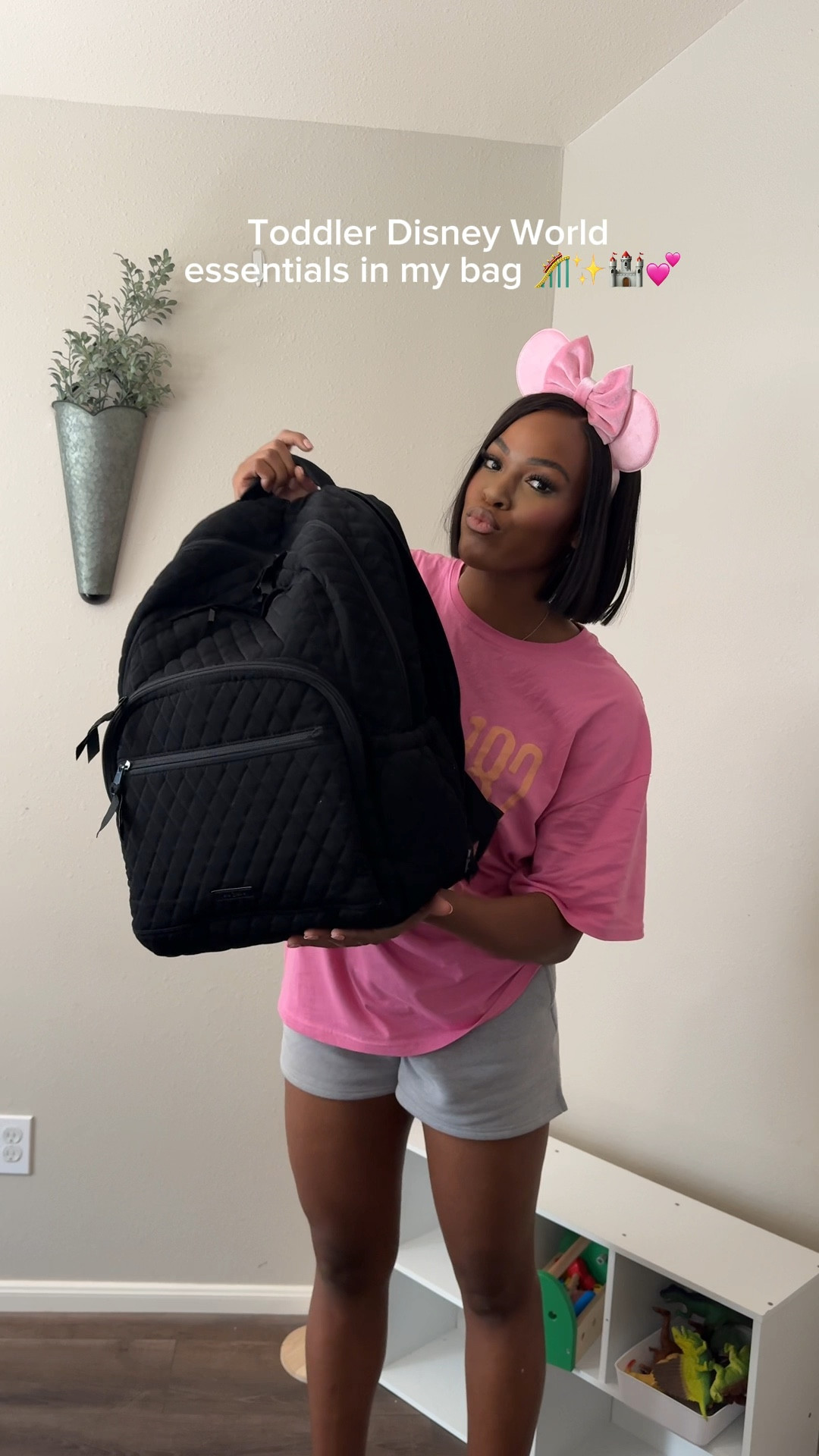 Disney toddler travel essentials in my park bag at all times! 