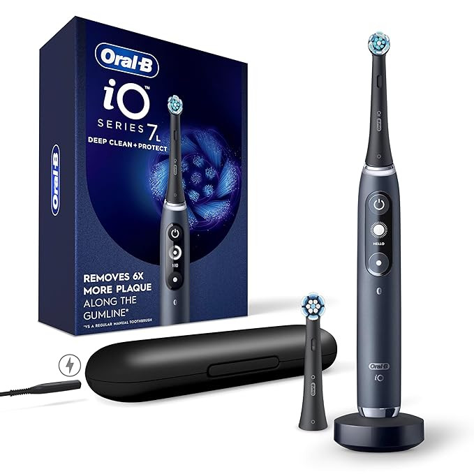 Oral-B iO Deep Clean + Protect Rechargeable Electric Toothbrush, Black with a iO Series 7 Toothbr... | Amazon (US)