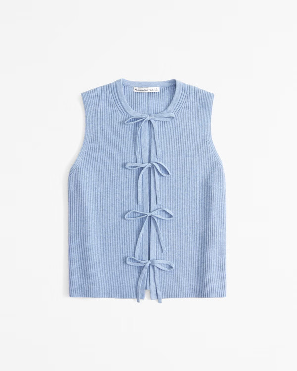 Women's Tie-Front Sweater Vest | Women's Tops | Abercrombie.com | Abercrombie & Fitch (US)