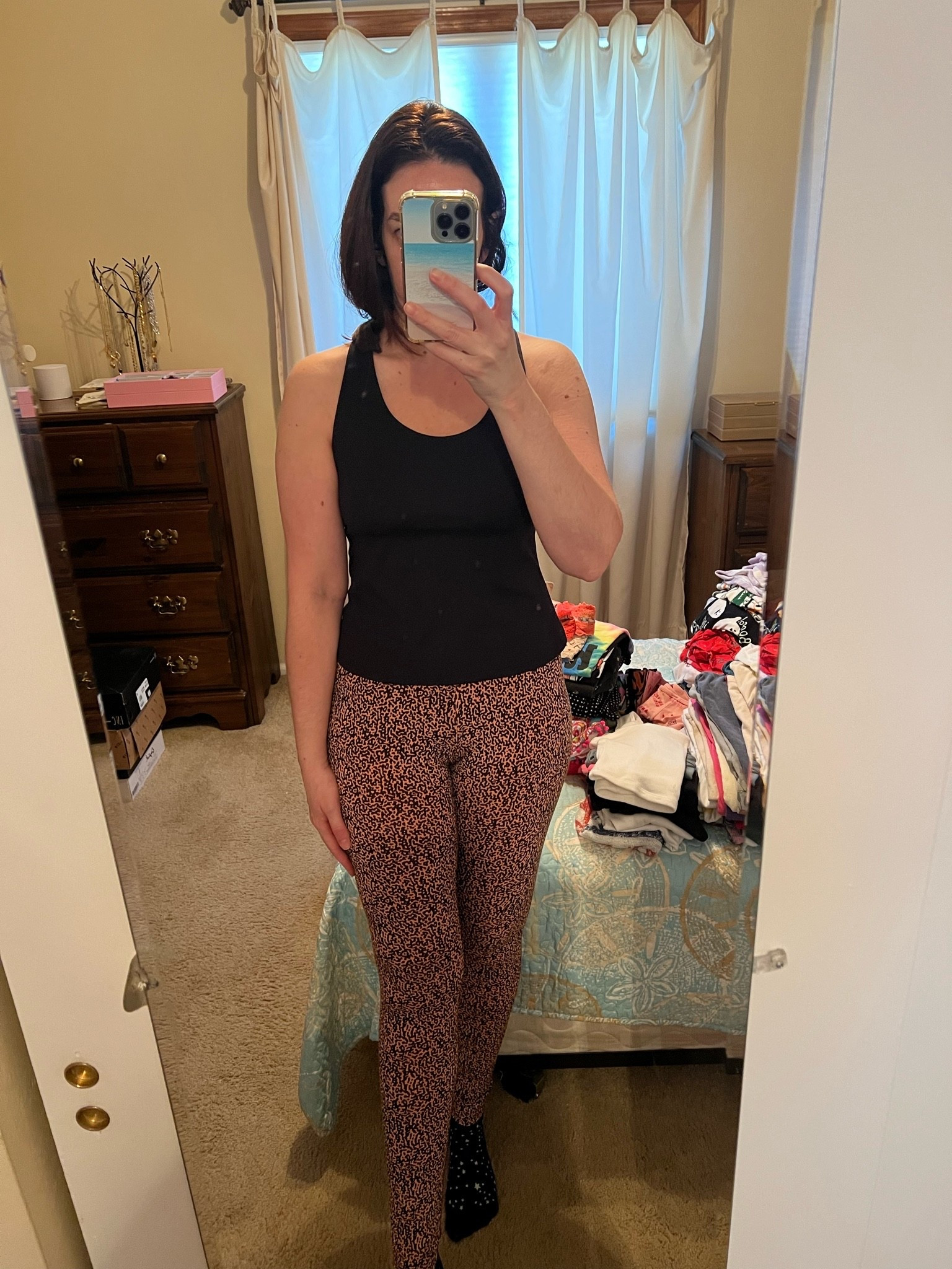 Black workout top (s). Orange leopard print workout leggings (s). #blacktop #workouttop #blackworkouttop #leggings #leopardprintleggings #workoutleggings #activewear #fitnessgear

#LTKootd #LTKfitnessgoals #LTKActive