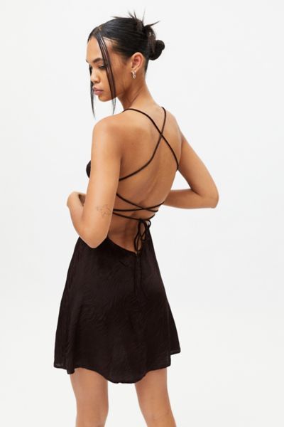 Motel Enif Zebra Strappy-Back Mini Dress | Urban Outfitters (US and RoW)