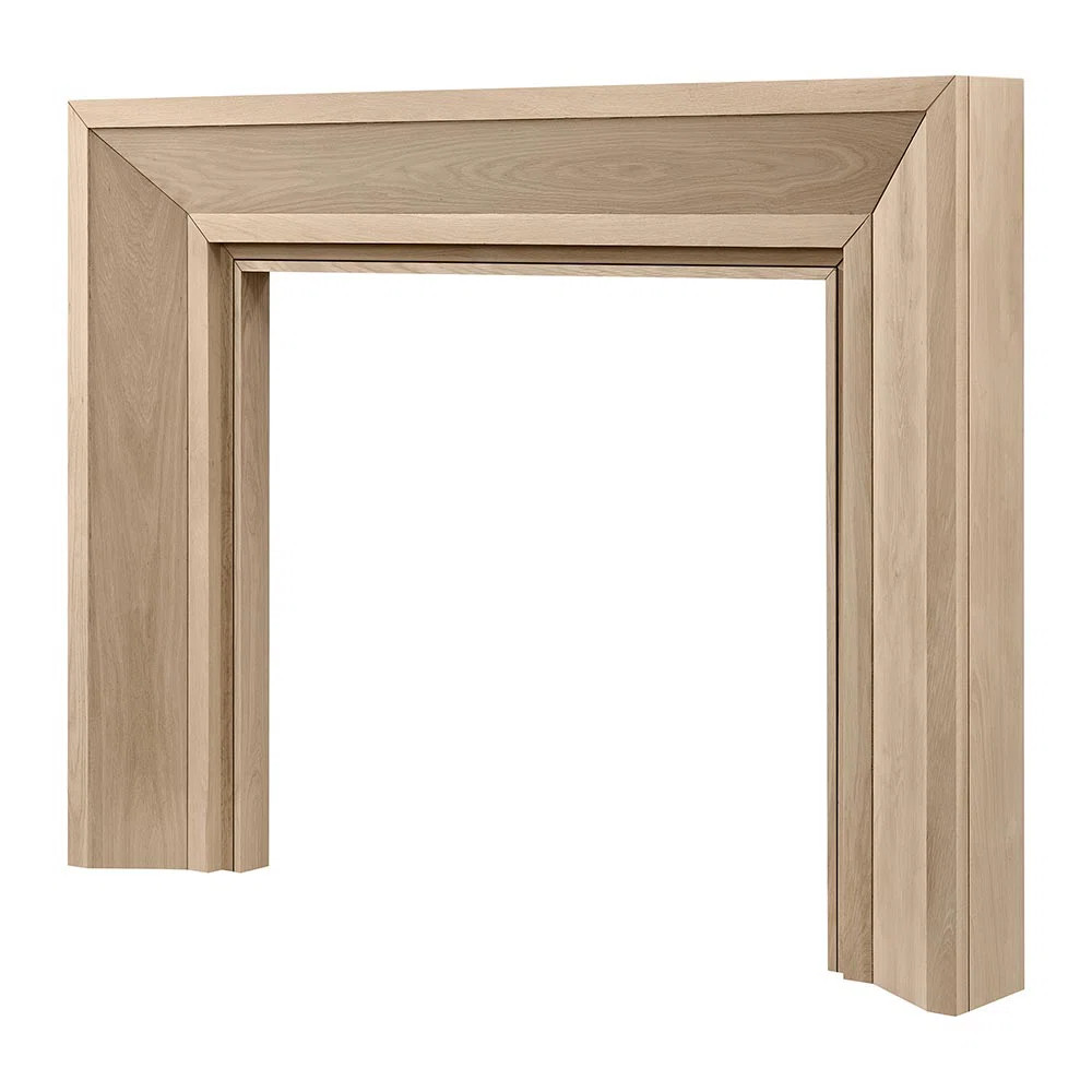 Modern Ember Everly Wood Fireplace Mantel Surround Kit in White | 56" x 42" Opening | 54" | Wayfair North America