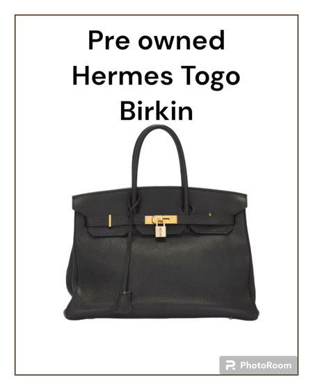 Black preowned Hermes Togo Burlington bag. 

#Hermes
#birkenbag

#LTKitbag