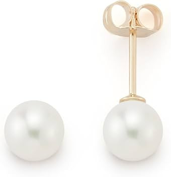 Amazon.com: MATEO New York Womens 6mm Pearl Studs : Clothing, Shoes & Jewelry | Amazon (US)