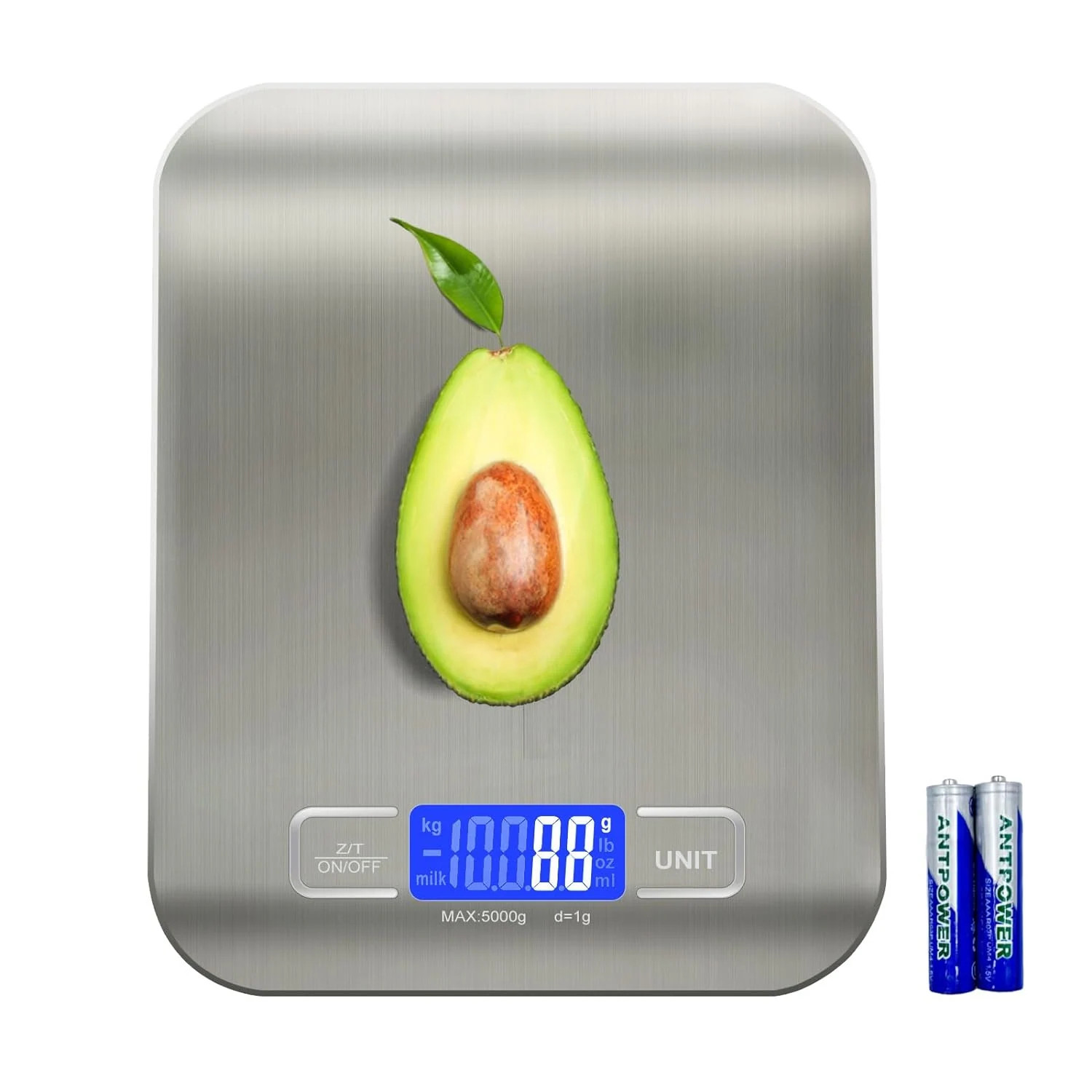 Food Scale Stainless Steel Digital Food Scale Grams and Ounces for Baking Cooking Dieting and Meal Prep (Batteries Included) | Bed Bath & Beyond