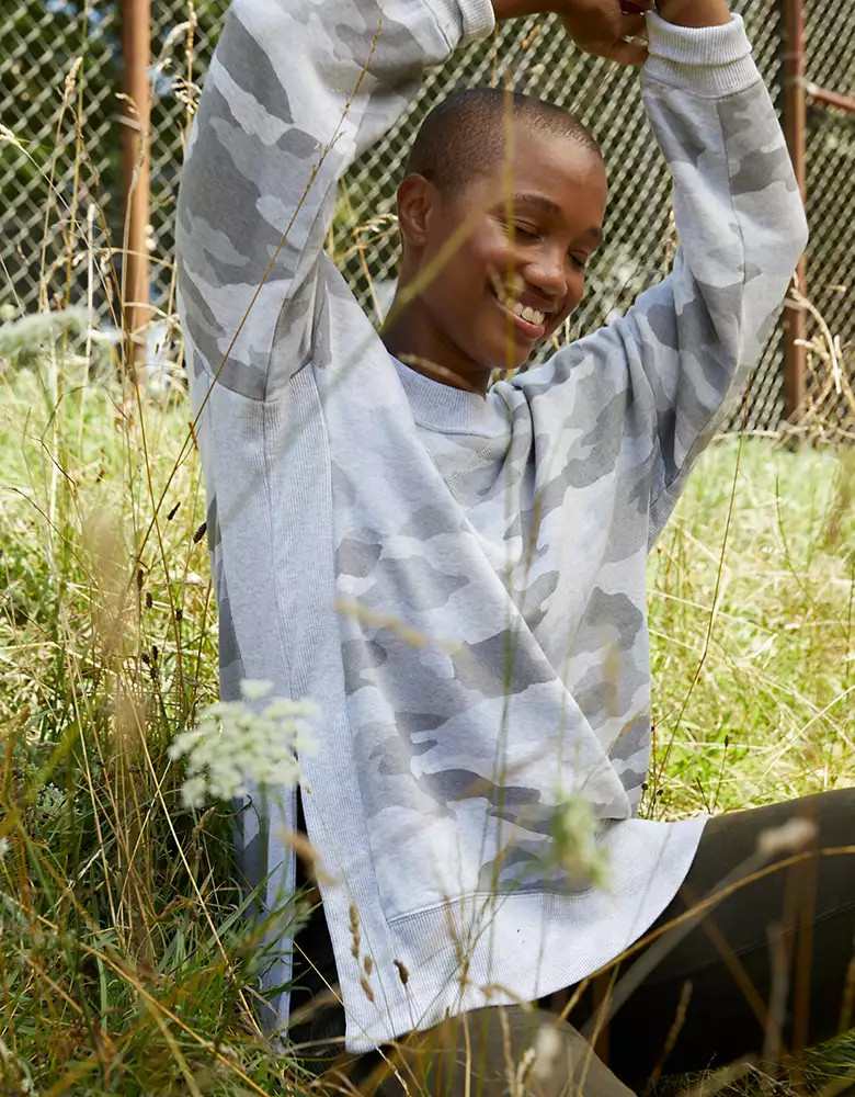 Aerie Good Vibes Oversized Sweatshirt | American Eagle Outfitters (US & CA)