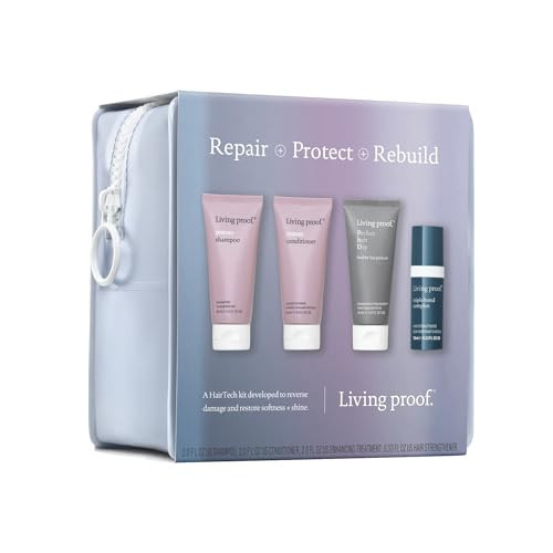 Living Proof Repair + Protect + Rebuild Kit - Travel Size Restore Shampoo and Conditioner, Healthy Hair Perfector and Triple Bond Complex ($73 value) | Amazon (US)
