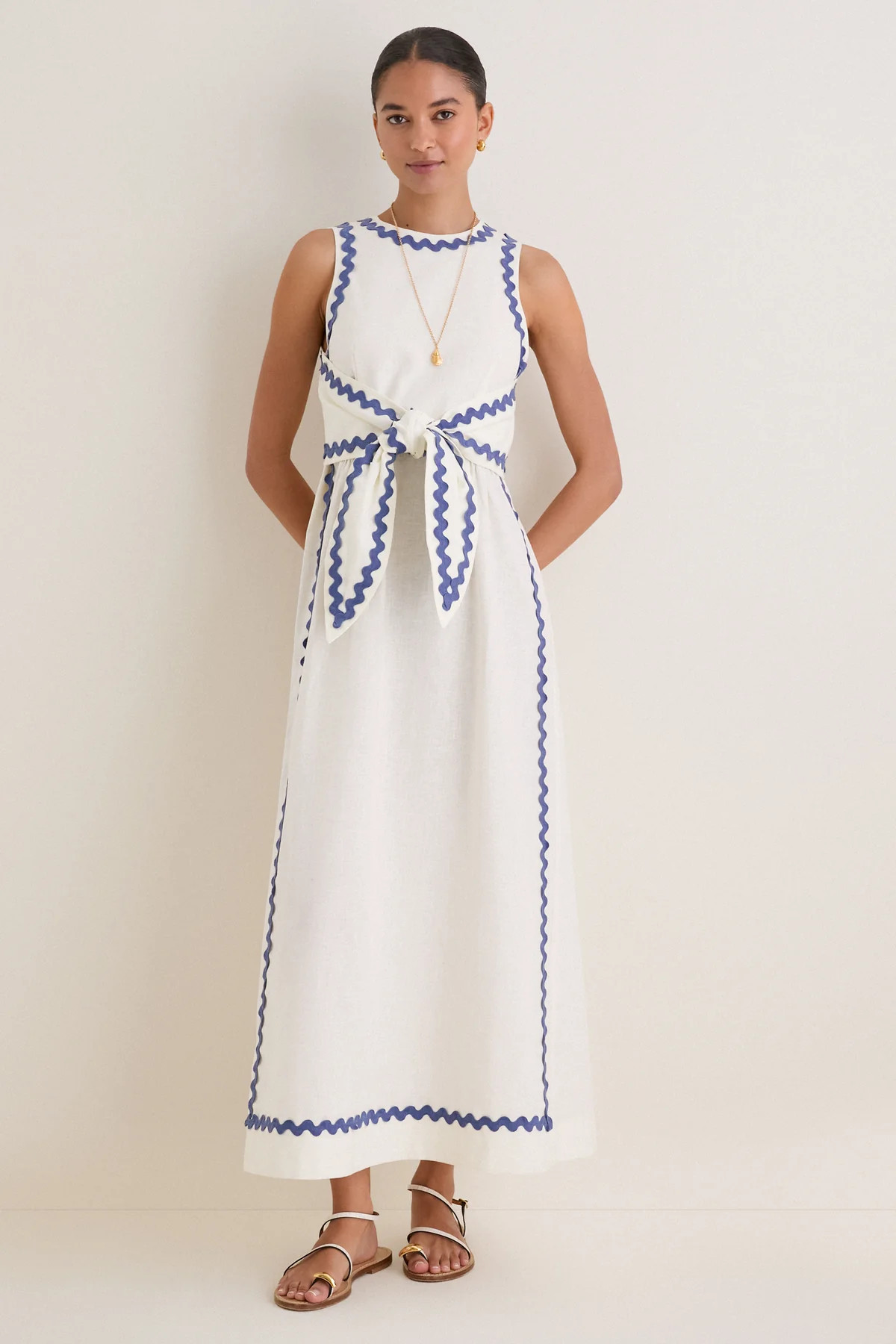 Ivory Ric Rac Tie Brocks Dress | Tuckernuck (US)