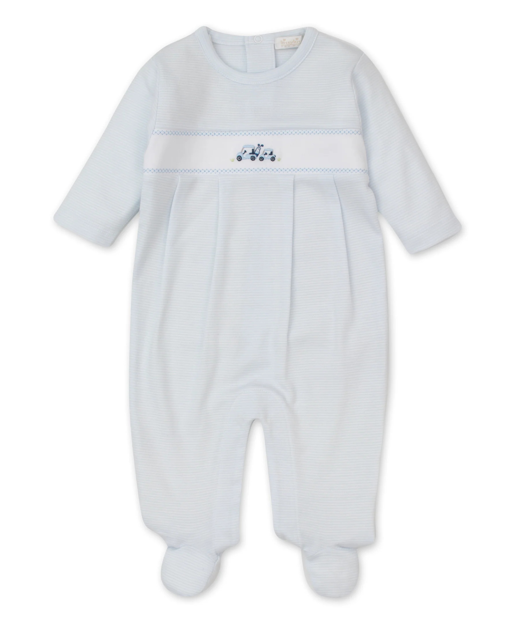 Hand Emb. Premier Hole In One Footie | Kissy Kissy