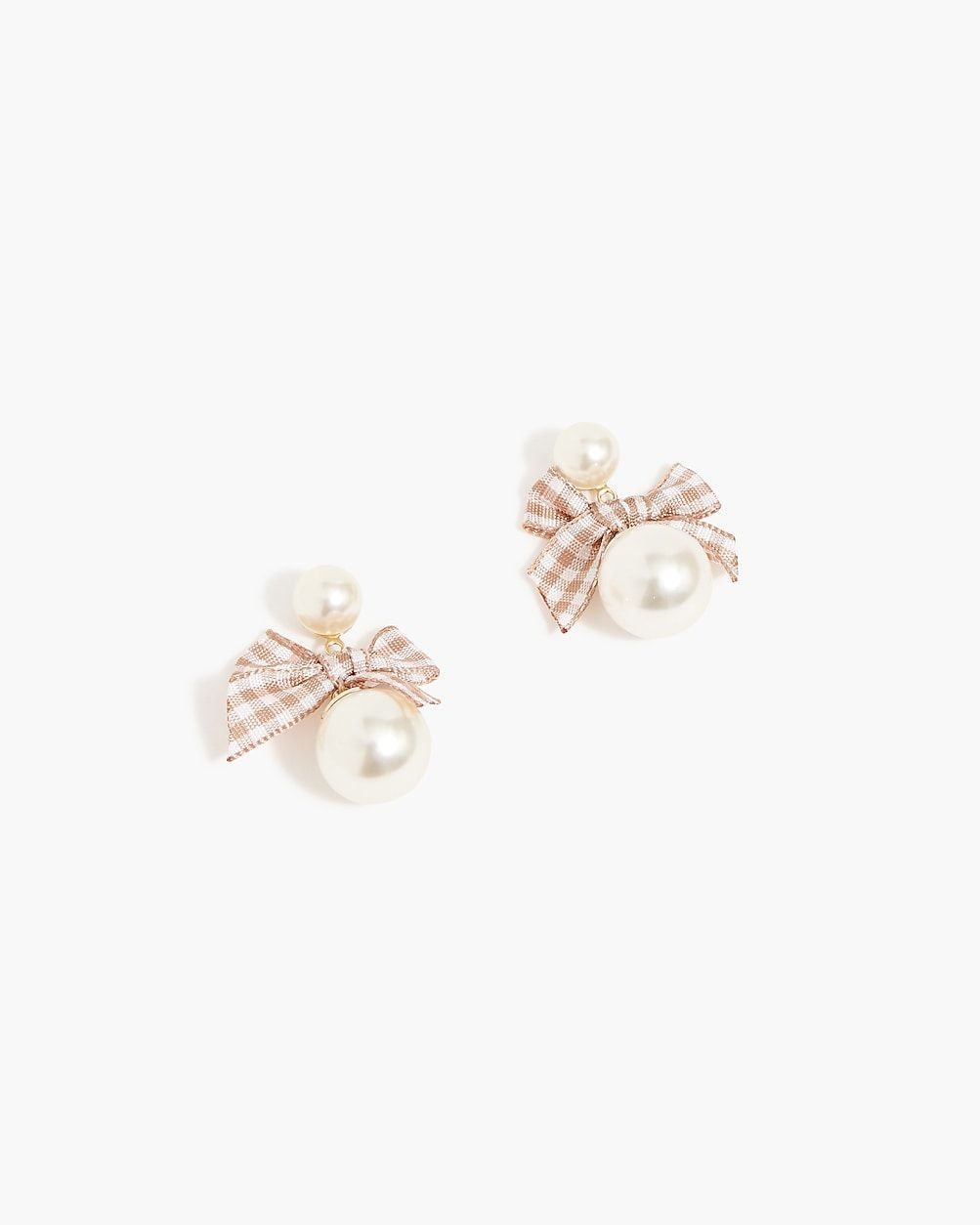 Pearl and bow statement earrings | J.Crew Factory