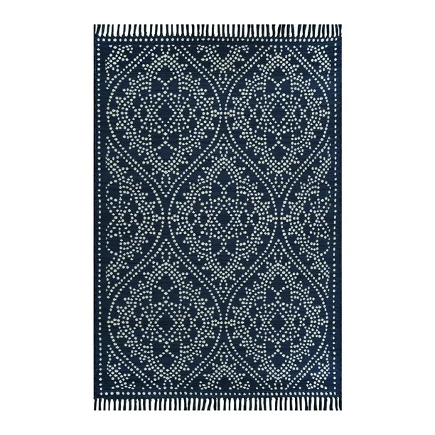 Better Homes & Gardens 7' x 10' Blue Medallion Outdoor Rug - Walmart.com | Walmart (US)