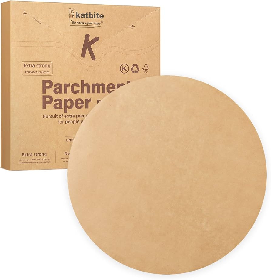 Katbite 200Pcs 9 Inch Parchment Paper Rounds, Unbleached & Non-stick, Precut Parchment Circles fo... | Amazon (US)