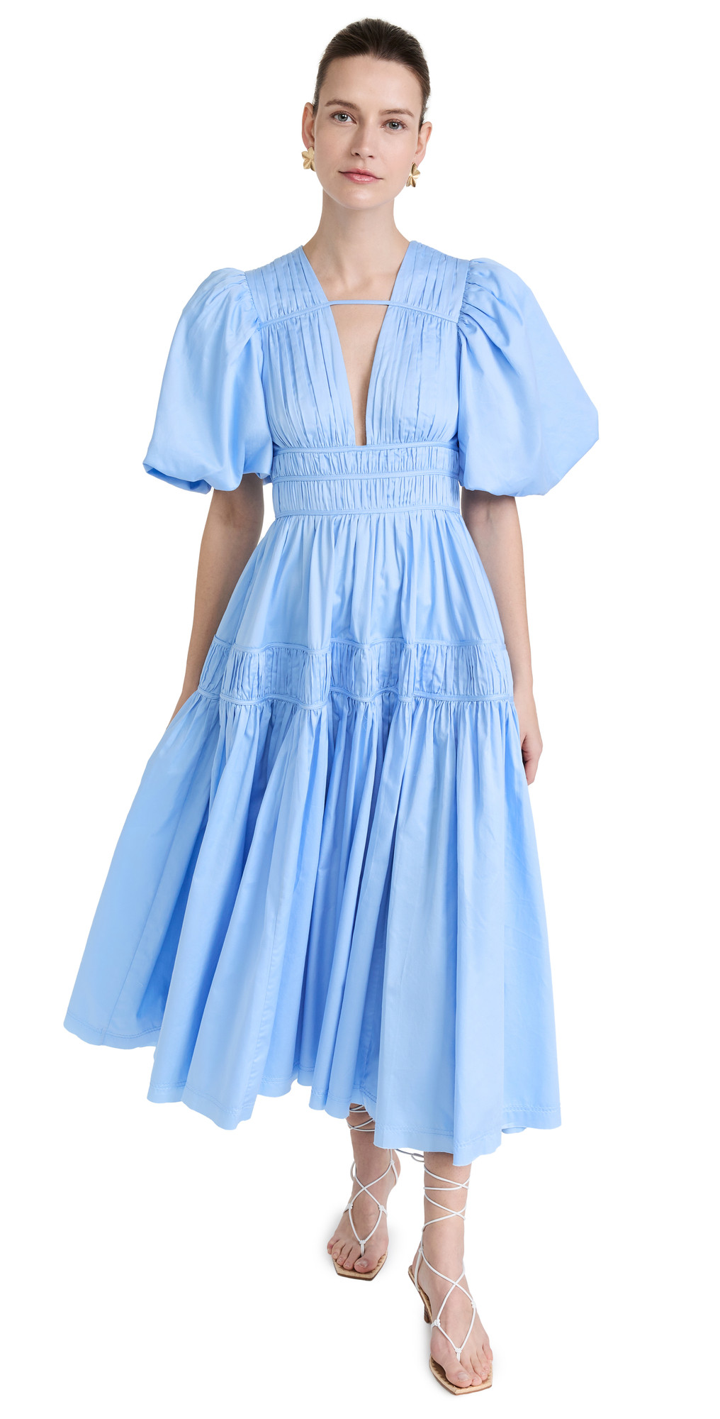 Aje Fallingwater Gathered Midi Dress | Shopbop