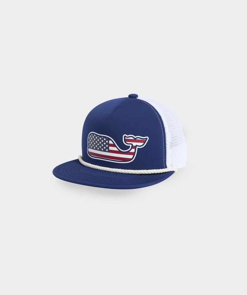 Boys' Flag Whale Foam Trucker Hat | vineyard vines