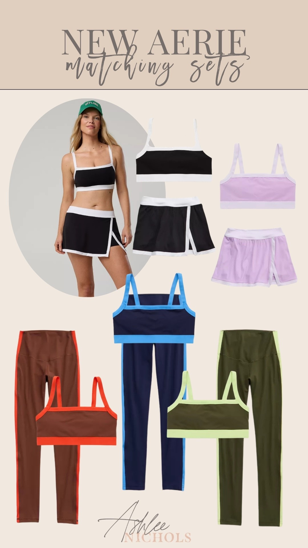 New Aerie matching sets!

Athleisure, spring outfit, Colorblock sports bra, athletic skort

#LTKSeasonal #LTKActive #LTKootd