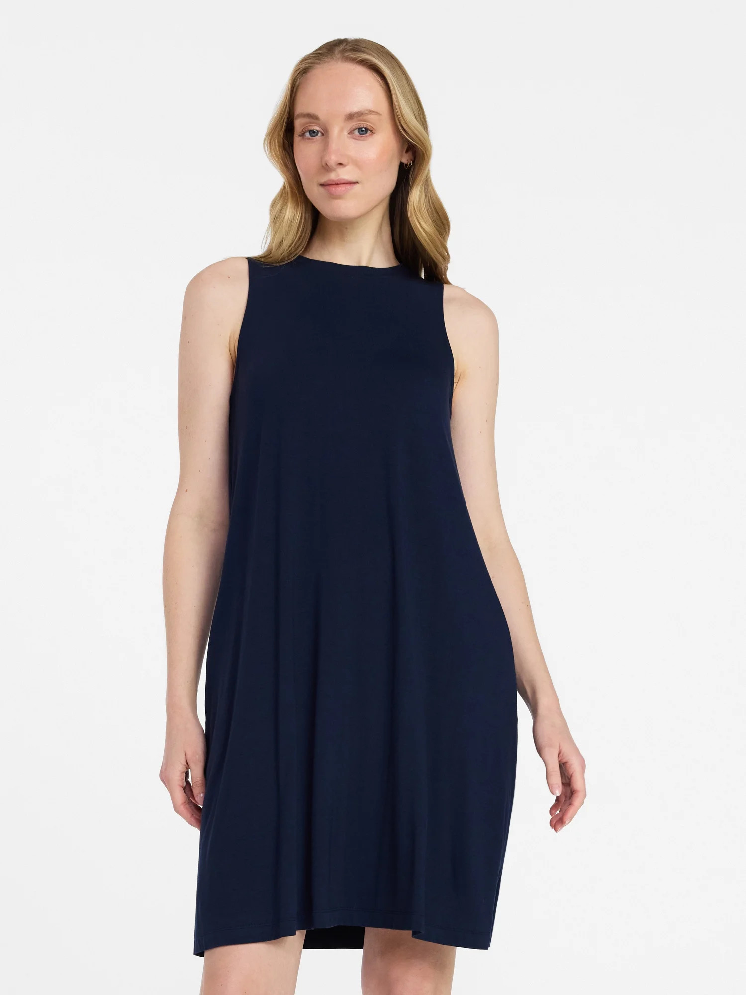 Time and Tru Women\u2019s Sleeveless Knit Swing Dress, Sizes XS-XXXL | Walmart (US)