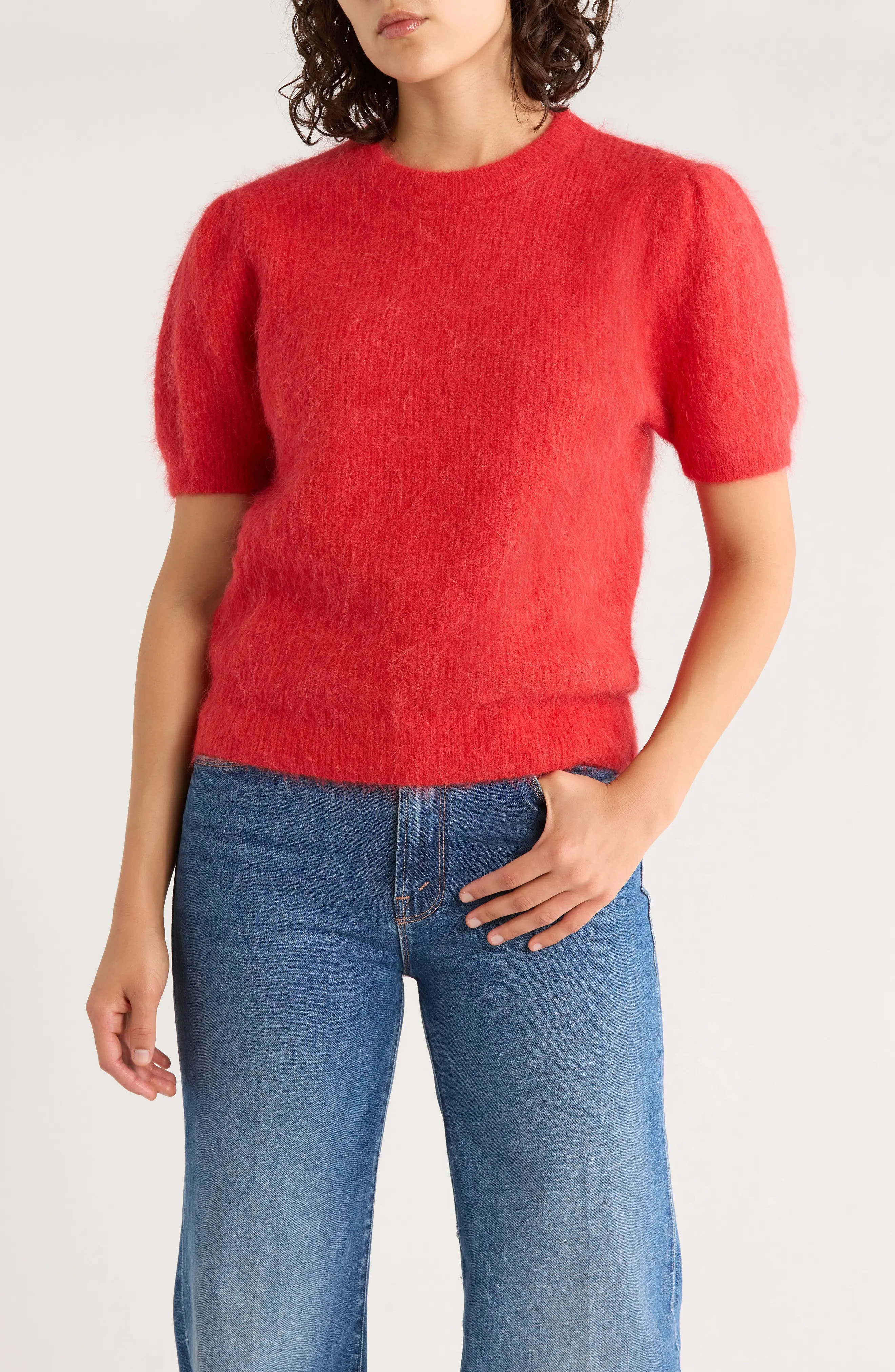 Puff Short Sleeve Suri Alpaca Blend Sweater (Women) | Nordstrom | Nordstrom