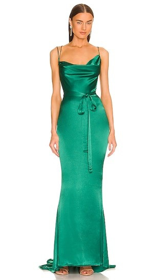 Michael Costello x REVOLVE Tonya Gown in Green. - size S | Revolve Clothing (Global)