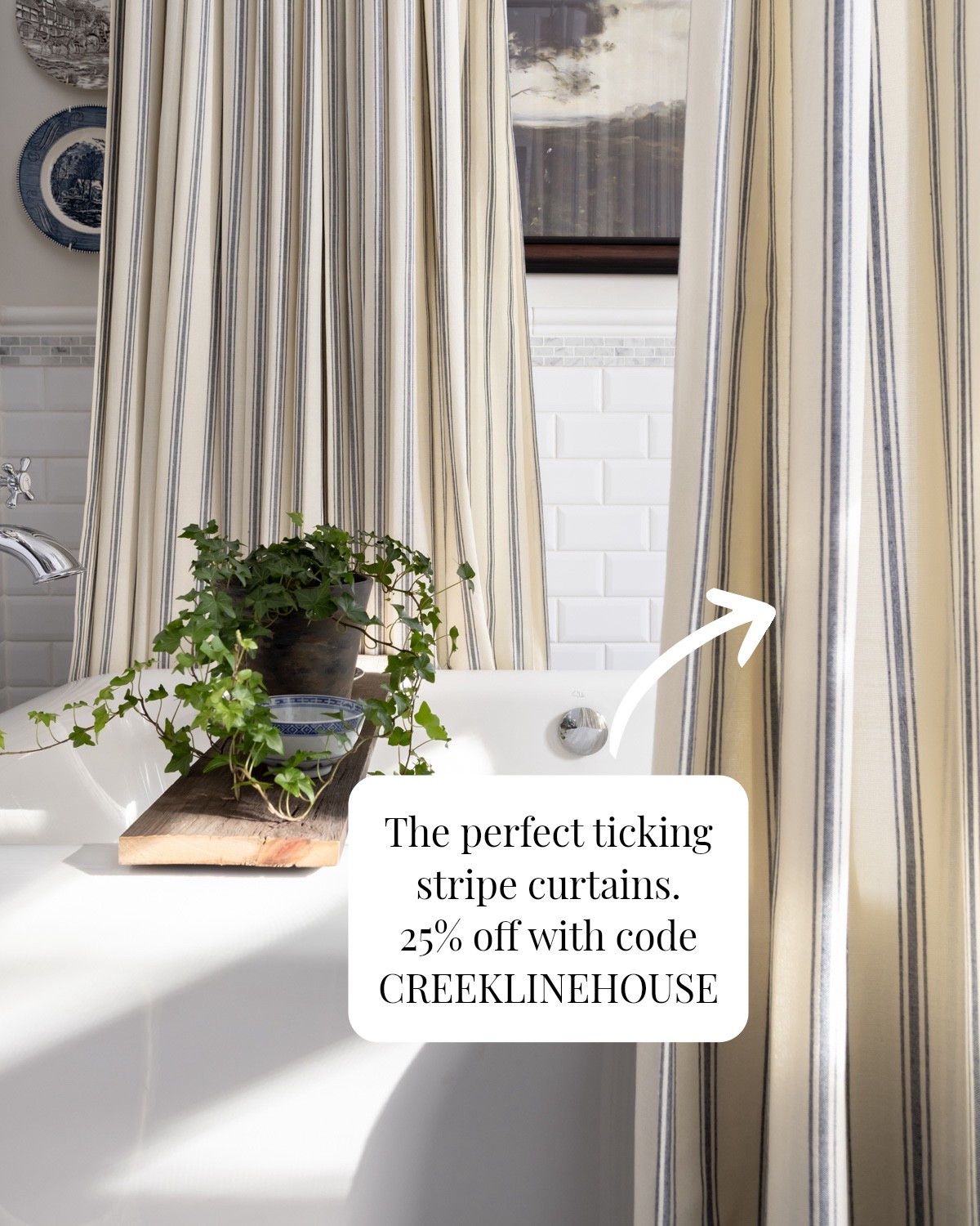 Never not obsessed with a good ticking stripe.

#LTKHome