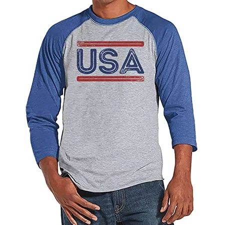 7 ate 9 Apparel Men s 4th of July Shirts - Patriotic USA Distressed Blue Shirt Small | Walmart (US)
