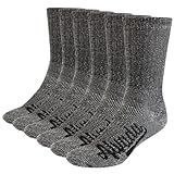 Alvada Merino Wool Hiking Socks Thermal Warm Crew Winter Boot Sock For Men Women 3 Pairs SM | Amazon (US)