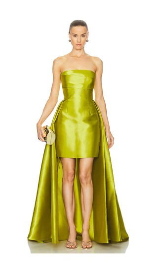 Trina Mini Dress in Chartreuse | Revolve Clothing (Global)