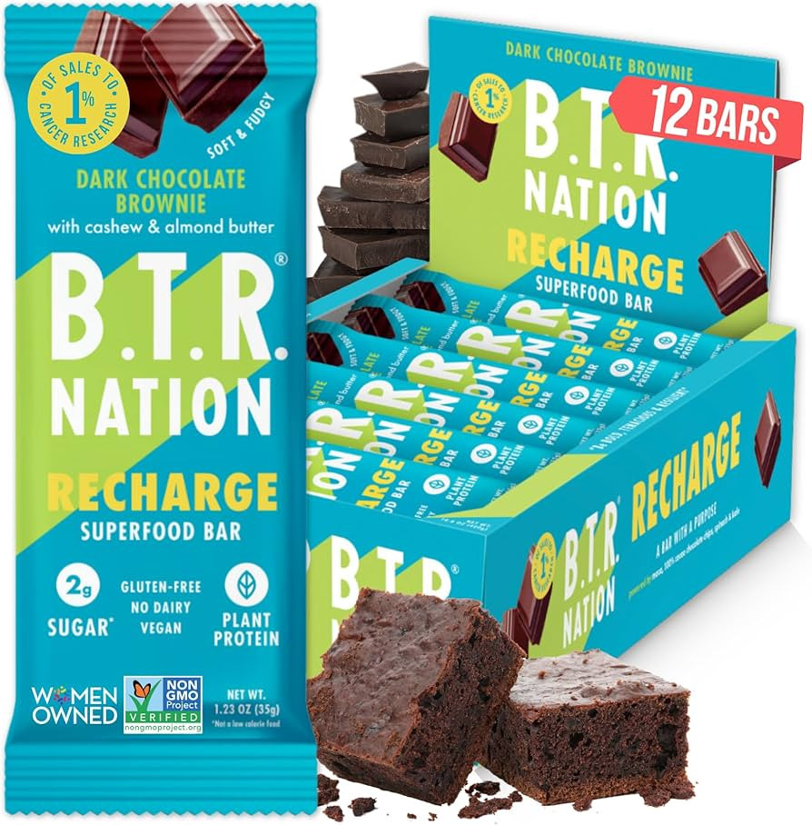 Vegan Keto Superfood Protein Bars, by B.T.R. - Low Carb, Plant Based, and Gluten Free | 12 Bars |... | Amazon (US)