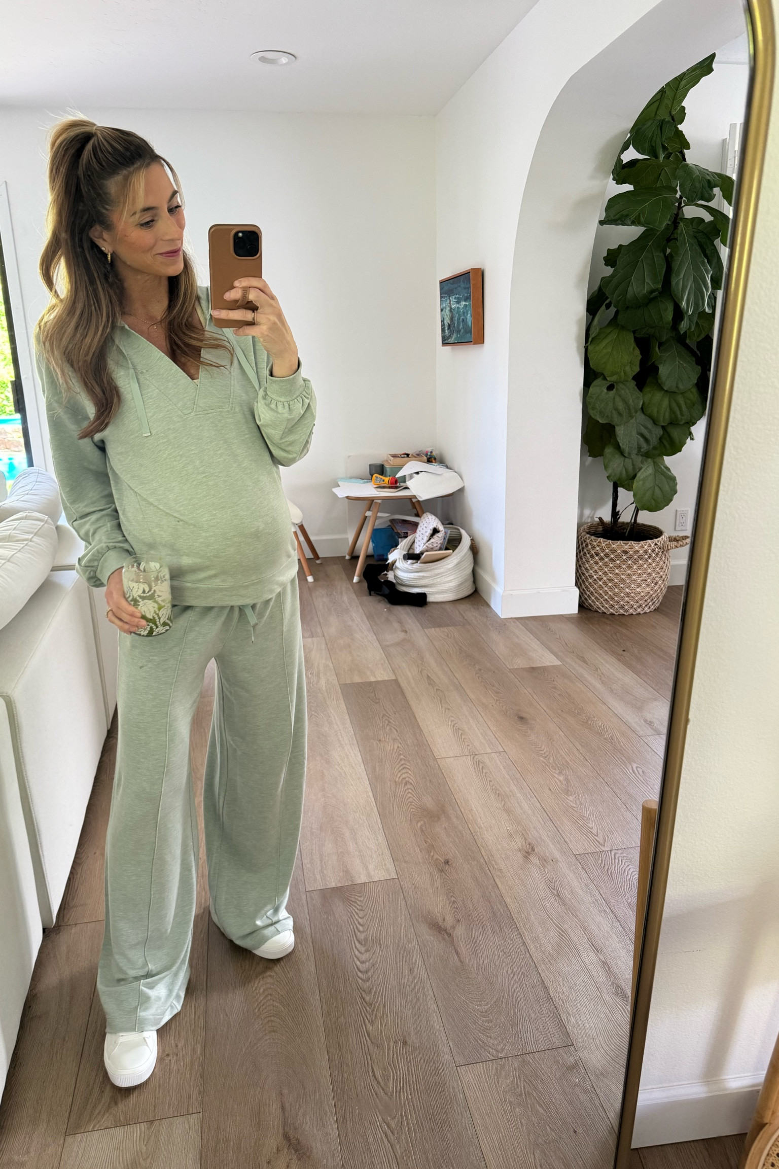Living the cozy life. These aren’t maternity, but working with the bump. Soft like butter!! 

Sweat set, travel outfit, white tennis shoes, pregnant, Travis Mathew women

#LTKstyletip #LTKbump #LTKtravel