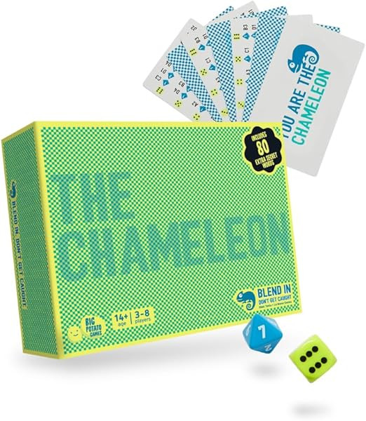 The Chameleon: Award-Winning Bluffing Board Game for Family, Adults & Friends | Includes 80 Extra... | Amazon (US)