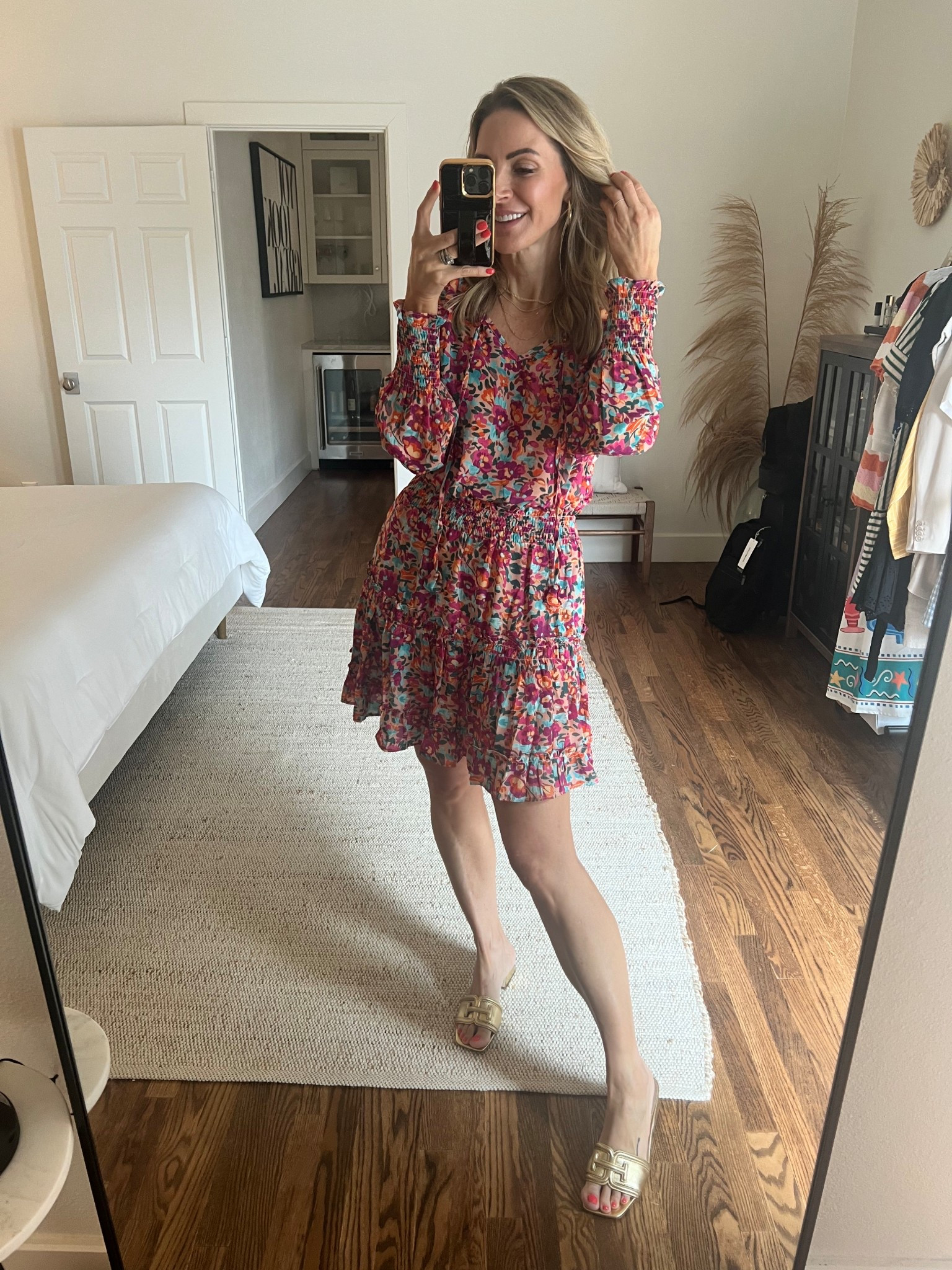 Fun floral work dress or for any occasion! 🌸

Loving the gold heels too! ✨

The dress is a nice length.
Fits tts


#LTKOver40 #LTKWorkwear #LTKStyleTip