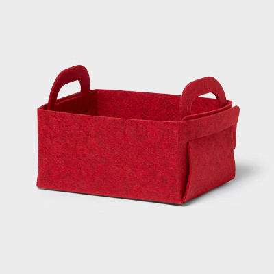 3pk Felt Gifting Baskets Red - Brightroom™ | Target