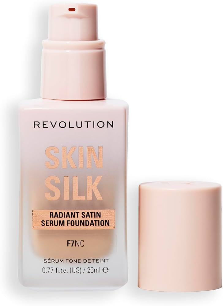 Revolution Skin Silk Radiant Satin Serum Foundation, Buildable Coverage with Hydrating Hyaluronic... | Amazon (US)