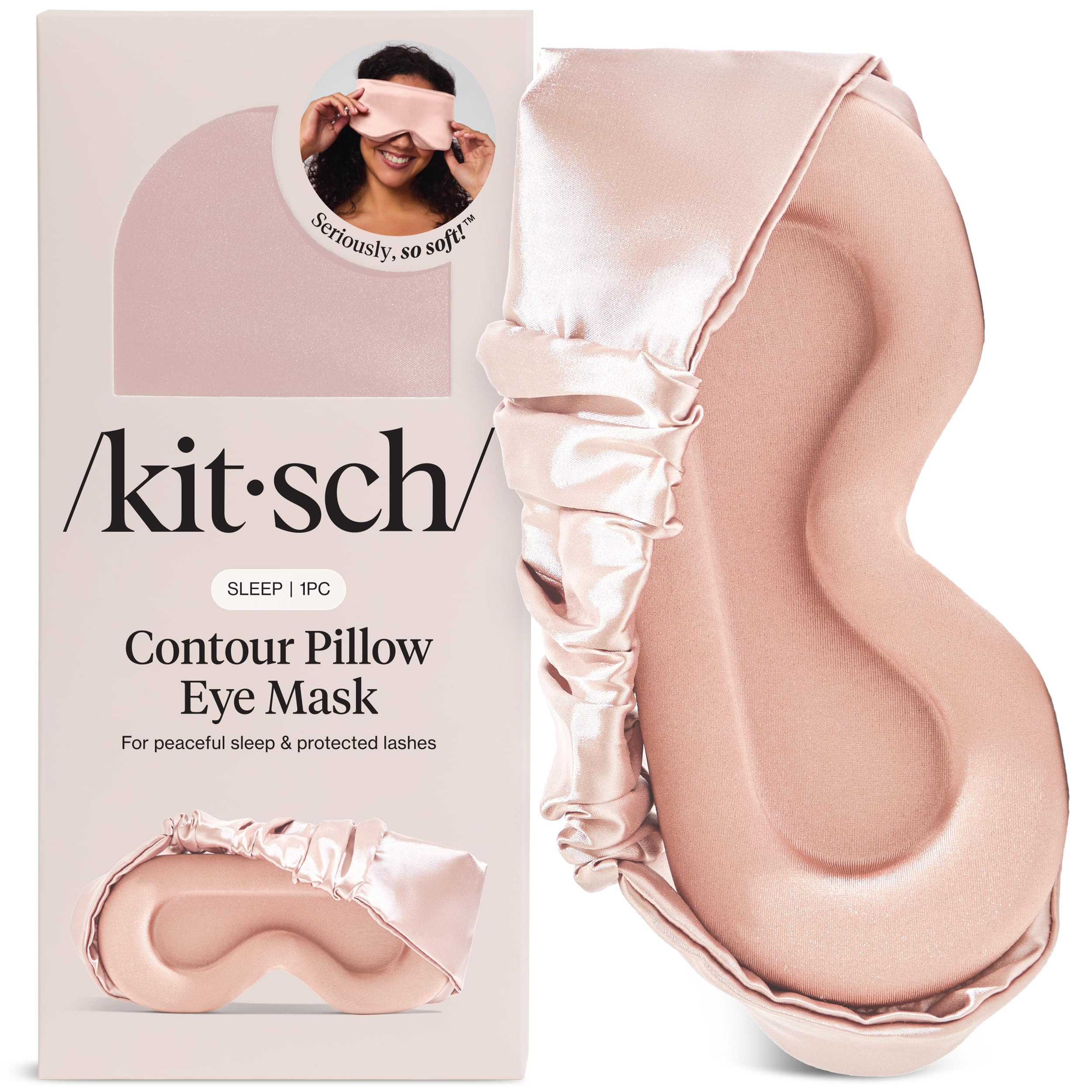 Kitsch Contour Pillow Eye Mask – Softer Than Silk Eye Masks for Sleep, Blindfold Sleep Masks fo... | Amazon (US)