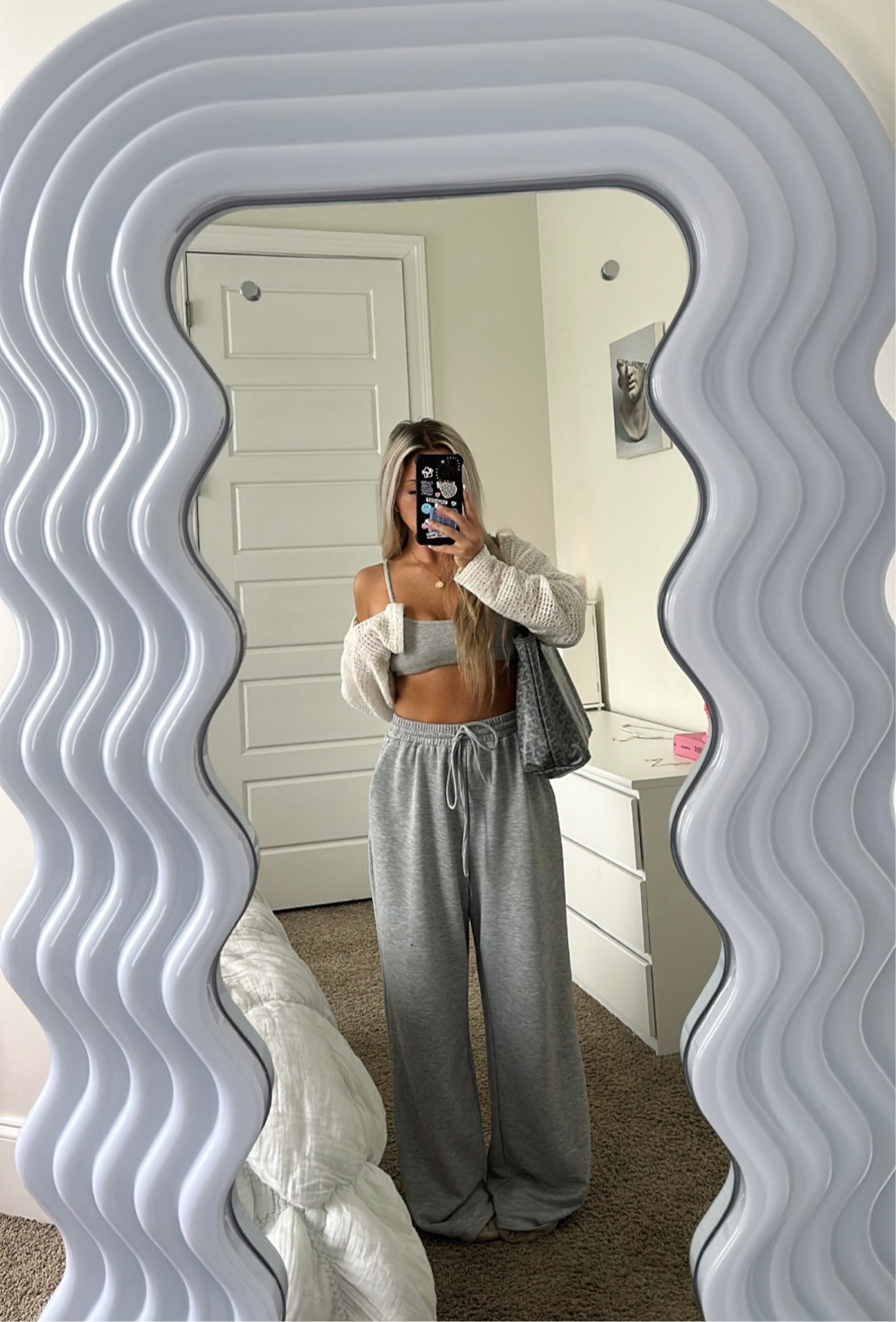Cozy lounge amazon outfit🫶🏻 Wearing size medium in all

Casual outfit. Loungewear. Wide leg sweats. Sweatpants. Bolero. Amazon spring fashion  Knit sweater bolero. Spring fashion. Amazon fashion. Sweater grey lounge outfit. Cozy ootd. Comfy outfit. Amazon style. #LTKFind 

#LTKstyletip #LTKfindsunder50 #LTKsalealert